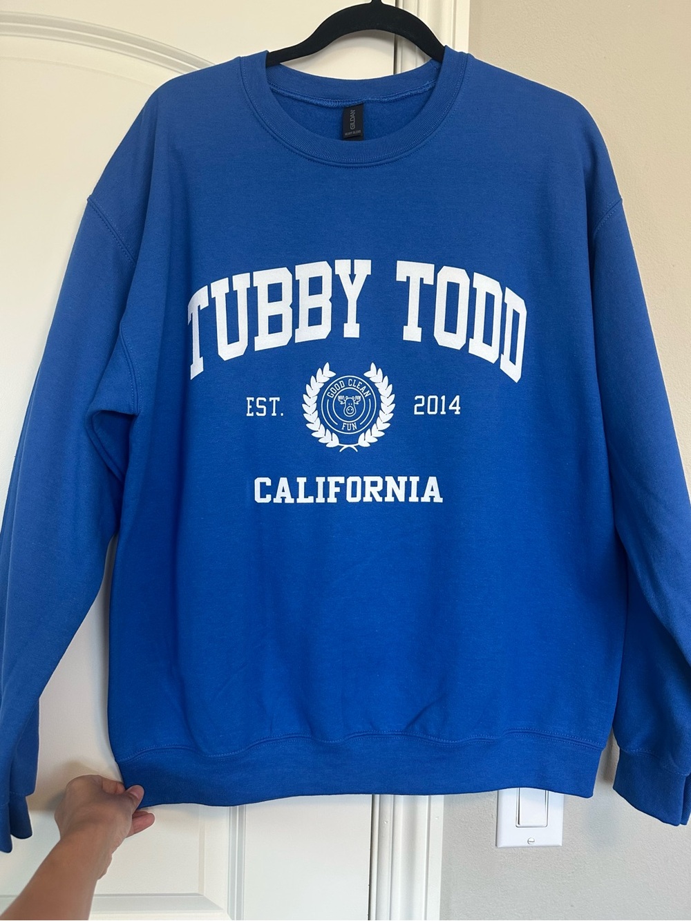 Tubby Todd Limited Edition Royal Blue Gildan Crew Neck. Unisex - Large